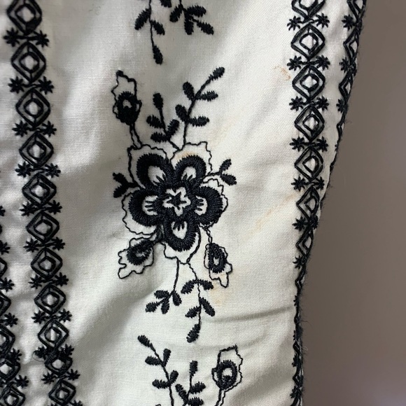 Carole Little Light green with Black Floral Embroidered Tank Dress - Size 8 - Picture 9 of 9